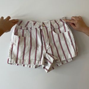 PacSun Striped Mom Shorts